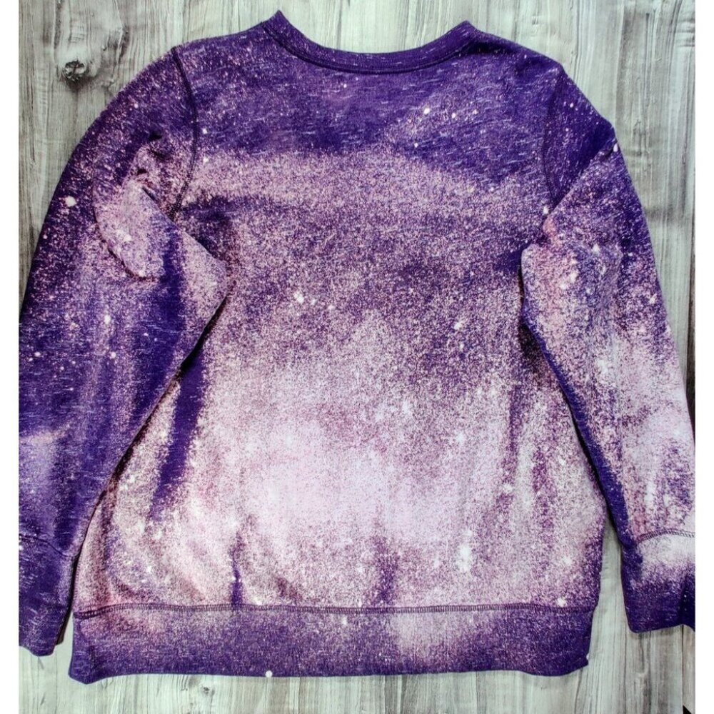 Tek Gear Ultrasoft Fleece Sweatshirt Galaxy Print Womens Size 2X, Purple